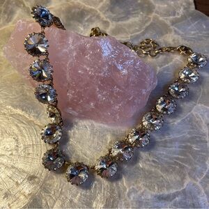 J. Crew Clear Crystal Sparkly Statement Necklace